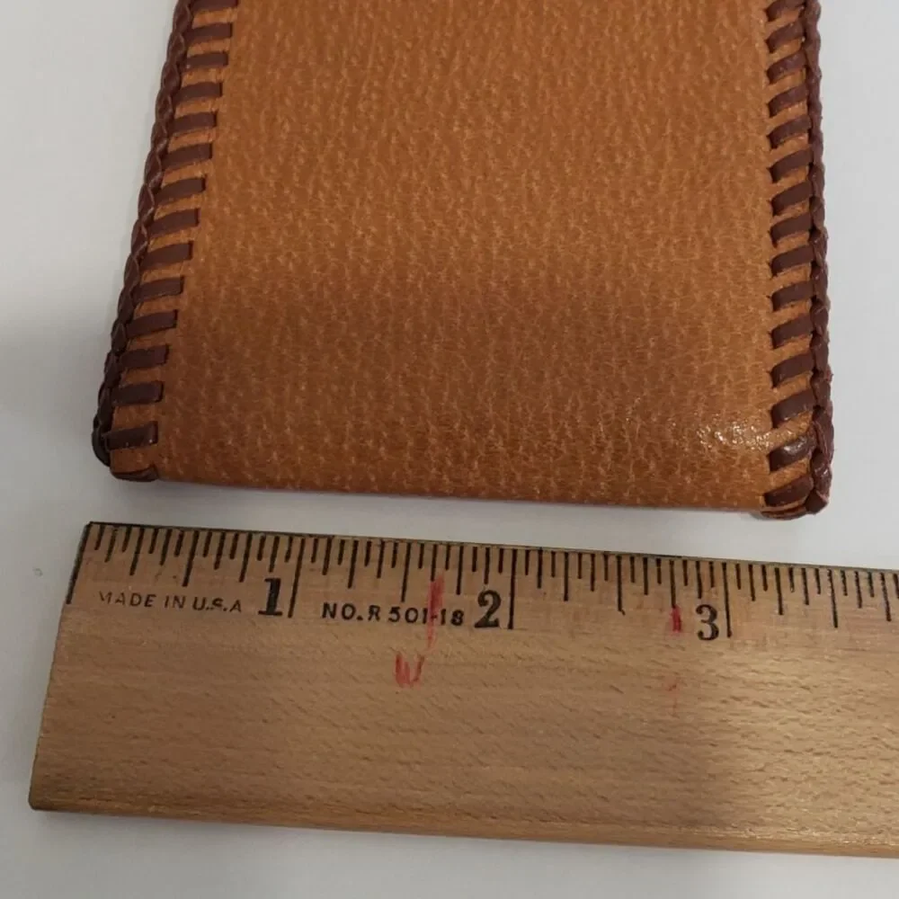Men's Leather Bi-fold Wallet, Approx. 4.5 x 3.5